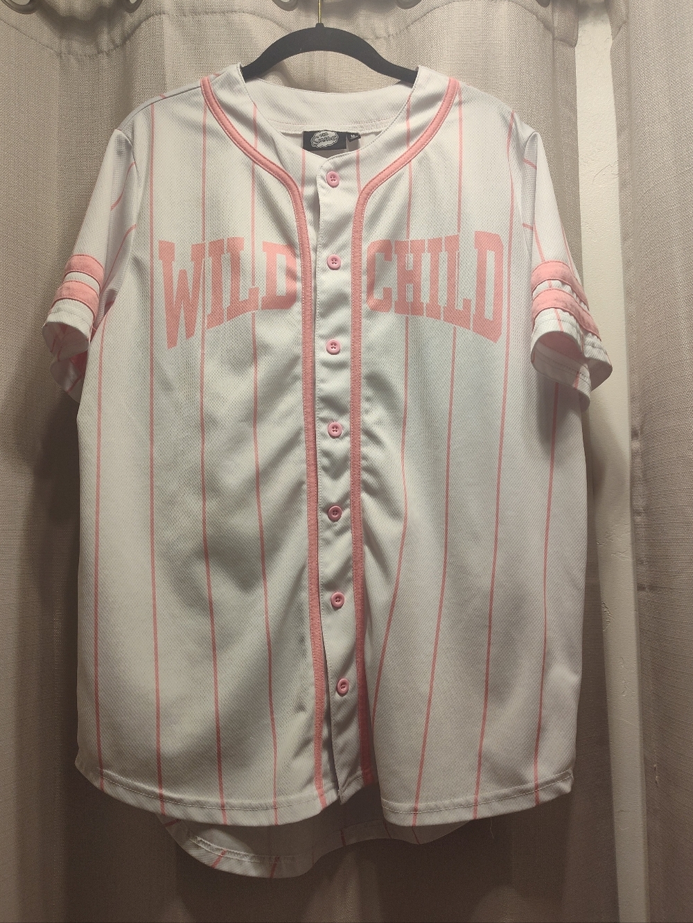 The Simpsons Shirt Womens Medium Pink Wild Child Lisa Simpson Baseball Jersey